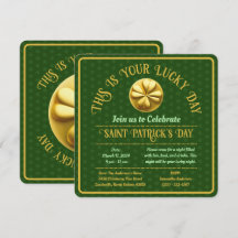 Personalised Golden Shamrock St. Patrick's Day