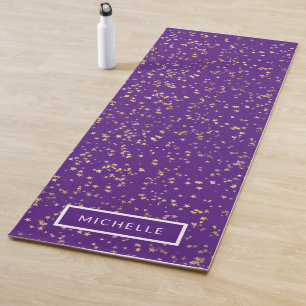 Personalised Golden Stars Yoga Mat