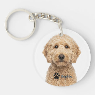 Personalised Golden Teddy Bear Dog Keychains