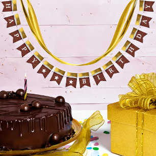 Personalised Golden Ticket Chocolate Birthday Bunting