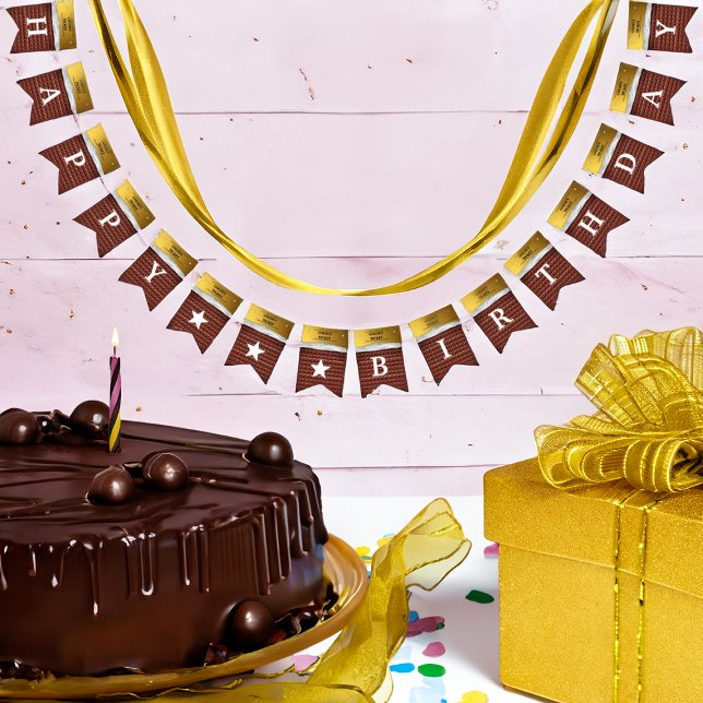 Personalised Golden Ticket Chocolate Birthday Bunting (Creator Uploaded)
