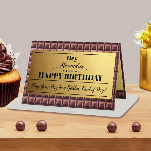 Personalised Golden Ticket Chocolate Birthday Card (Creator Uploaded)
