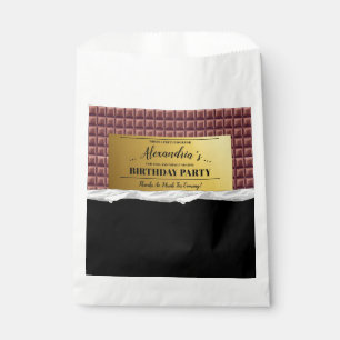Personalised Golden Ticket Chocolate Party Favour Bag