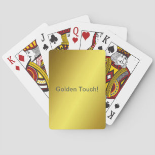 Personalised "Golden Touch" Graded Gold and Yellow Playing Cards