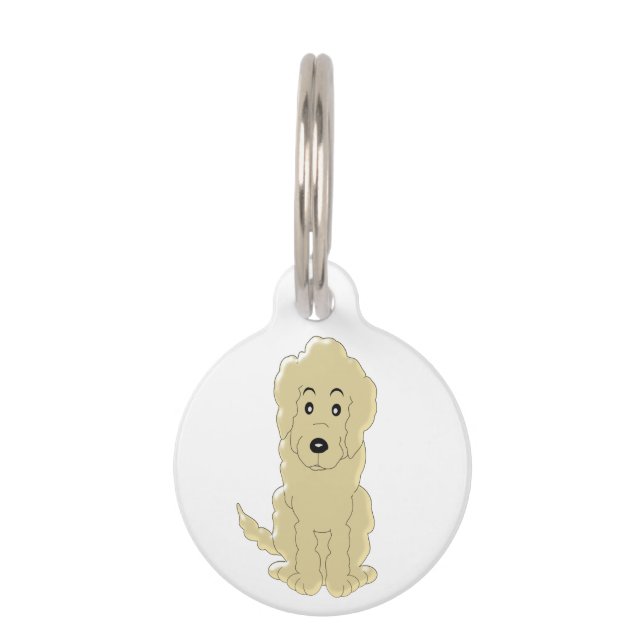 Personalised Goldendoodle Dog Design Pet Tag (Front)