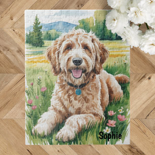 Personalised Goldendoodle Jigsaw Puzzle