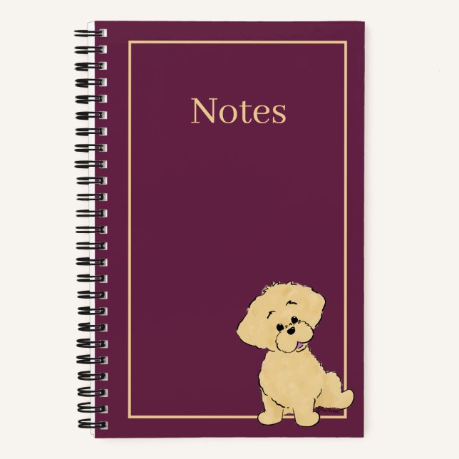 Personalised Goldendoodle Puppy Cute Dog Custom Notebook (Front)