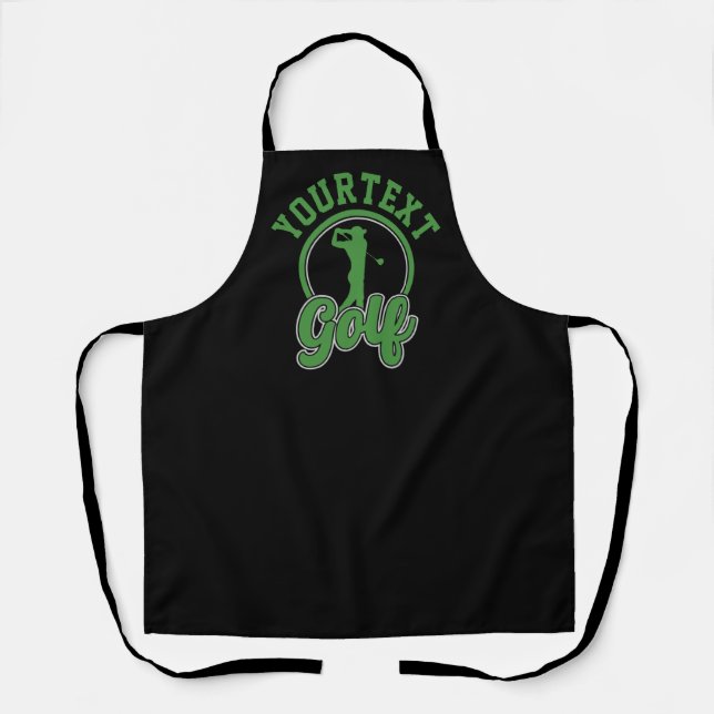 Personalised Golf ADD NAME Retro Pro Golfer Swing Apron (Front)