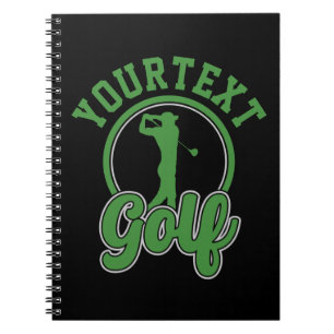 Personalised Golf ADD NAME Retro Pro Golfer Swing Notebook