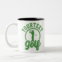 Personalised Golf ADD NAME Retro Pro Golfer Swing