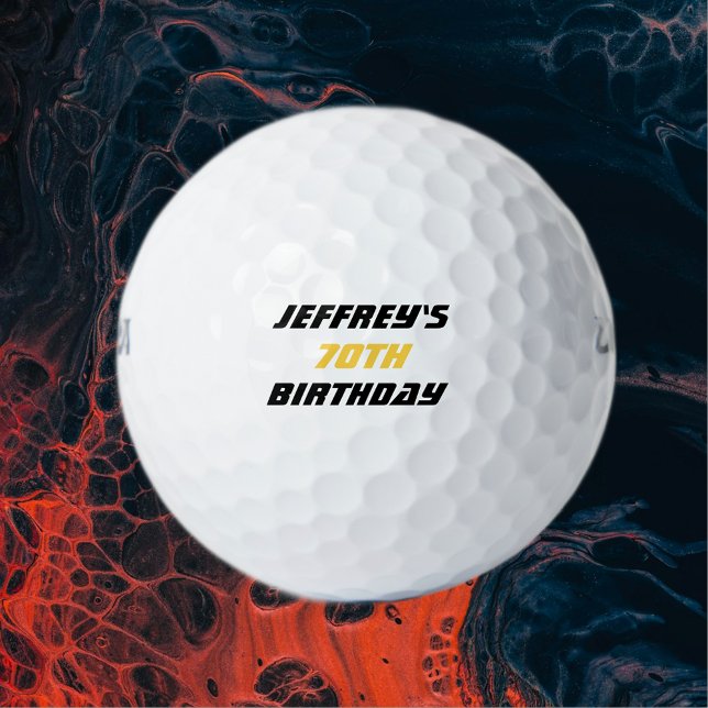 Personalised Golf Ball, 70th Birthday Balls (Creator Uploaded)
