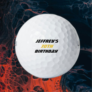 Personalised Golf Ball, 70th Birthday Golf Balls