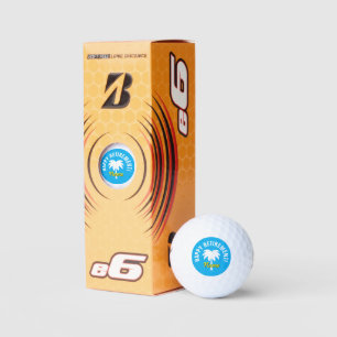 Personalised golf ball gift box for retiring chap