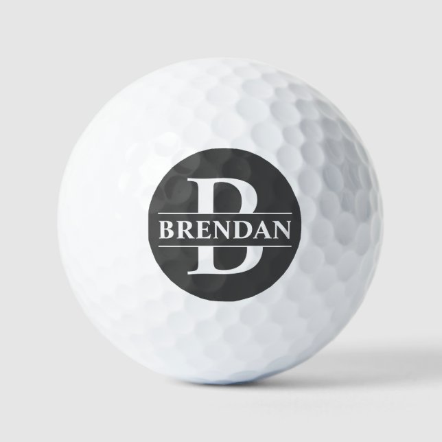 Personalised Golf Ball - Grey (Front)