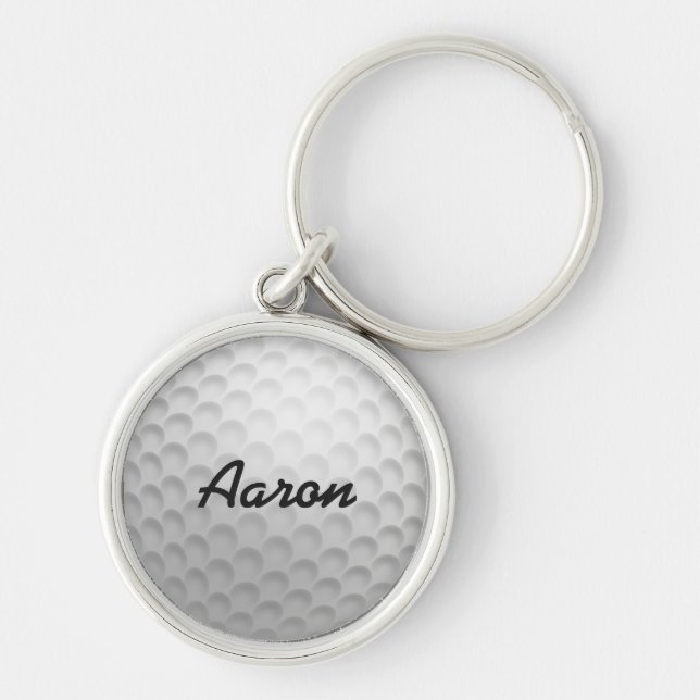 Personalised Golf Ball Keyring Keychain Gift (Front)