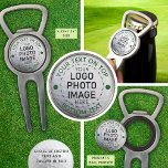 Personalised Golf Ball Logo or Photo Custom Divot Tool<br><div class="desc">Create a personalised Bottle Opener with Magnetic Golf Ball Marker and Divot Tool for a golfer you know with this easy customisable template design to add your photo, logo or image and your custom text in your choice of colours. Utilise for promotion or marketing for a golf course or club,...</div>