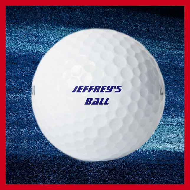 Personalised Golf Ball, Name in Blue Golf Balls (Creator Uploaded)