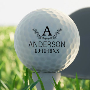 Personalised Golf Ball Pattern Name Monogram Age