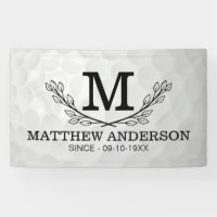 Personalised Golf Ball Pattern Name Monogram Age