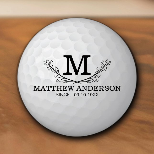 Personalised Golf Ball Pattern Name Monogram Age Ceramic Knob (Creator Uploaded)