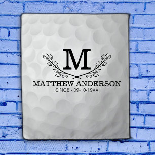 Personalised Golf Ball Pattern Name Monogram Age Tapestry