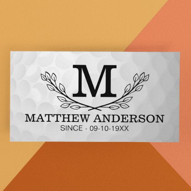 Personalised Golf Ball Pattern Name Monogram Age Tissue Paper (Creator Uploaded)