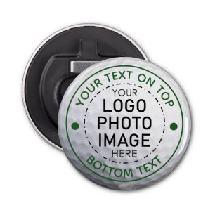 Personalised Golf Ball Photo Logo Custom Bottle Opener