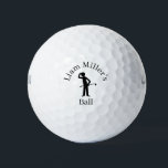 Personalised Golf Balls<br><div class="desc">Image of a stickman looking for his ball with custom text.</div>