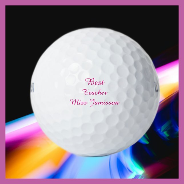 Personalised Golf Balls, Best Teacher Golf Balls (Creator Uploaded)
