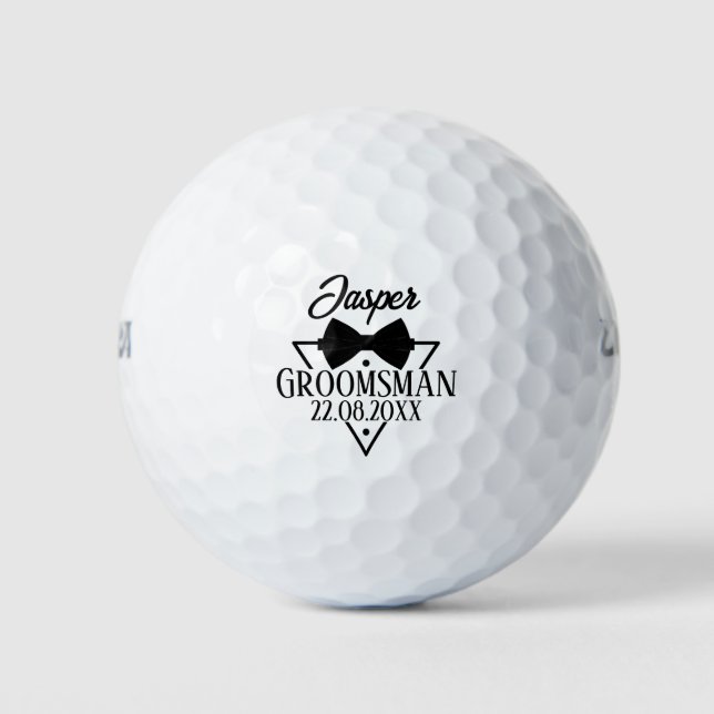 Personalised Golf Balls for Groomsman (Front)