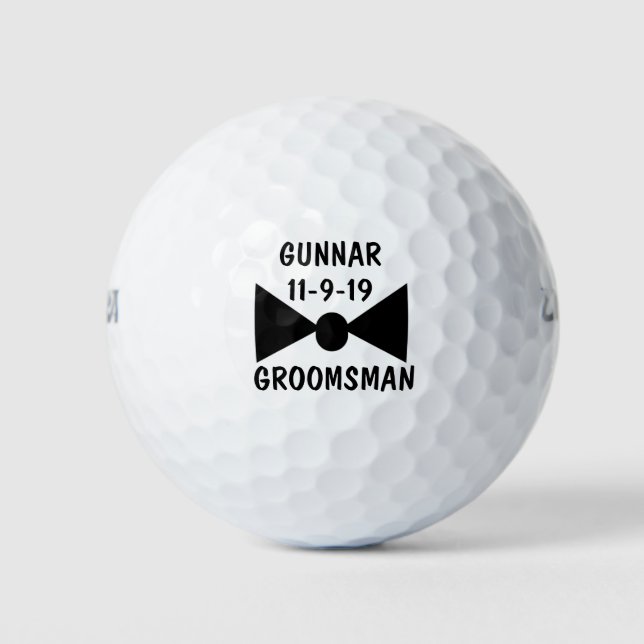 Personalised Golf Balls for Groomsman - Groomsman (Front)