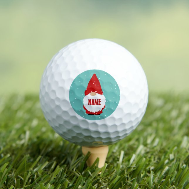 Personalised golf balls with cute gnome cartoon (Insitu Tee)