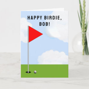 Personalised Golf Birthday Card