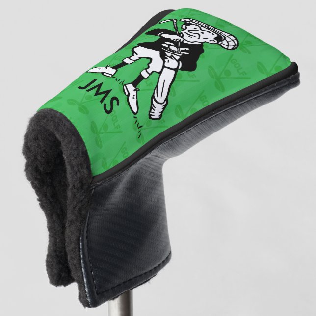 Personalised golf cartoon golfer head cover (3/4 Front)