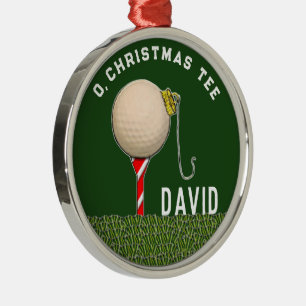 Personalised Golf Christmas Collectable Metal Ornament