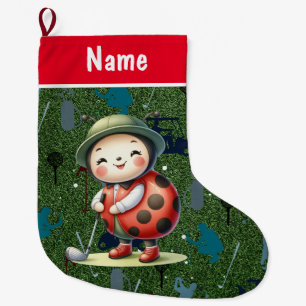 Personalised Golf Christmas Gifts Golf themed Large Christmas Stocking