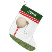 Personalised Golf Christmas Gifts Large Christmas Stocking (Front (Hanging))