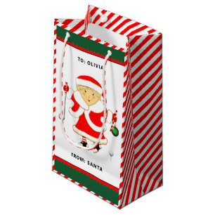 Personalised Golf Christmas Holiday Small Gift Bag