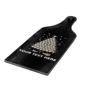 Personalised Golf Christmas Tree Equipment Family Cutting Board