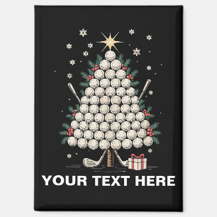 Personalised Golf Christmas Tree Equipment Family Magnet