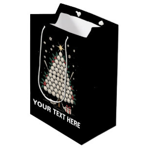Personalised Golf Christmas Tree Equipment Family Medium Gift Bag