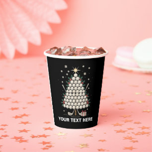 Personalised Golf Christmas Tree Equipment Family Paper Cups