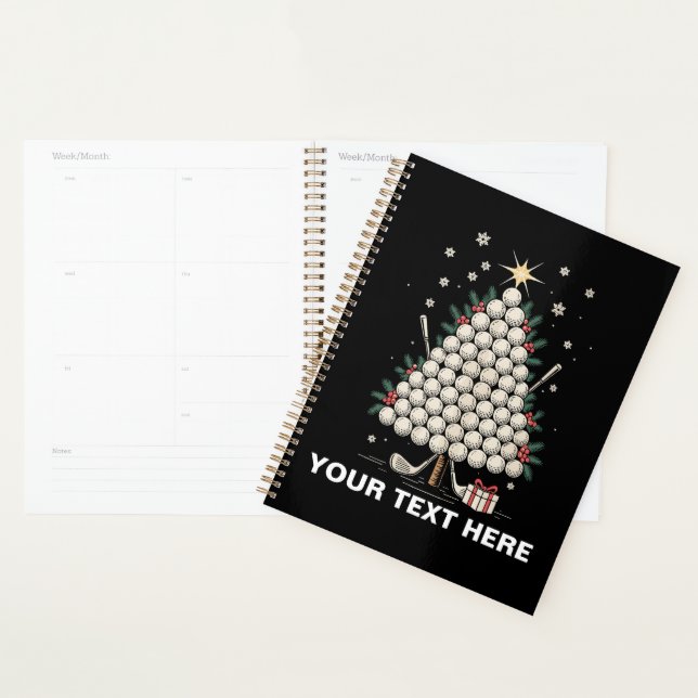 Personalised Golf Christmas Tree Equipment Family Planner (Display)