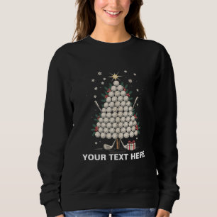 Personalised Golf Christmas Tree Equipment Family Sweatshirt