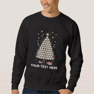 Personalised Golf Christmas Tree Equipment Family Sweatshirt