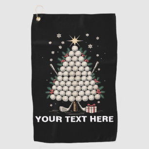 Personalised Golf Christmas Tree Equipment Family Towel