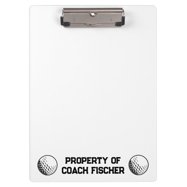 Personalised Golf Clipboard (Front)