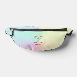 Personalised Golf Club Golfer Pastel Ombre Bum Bags