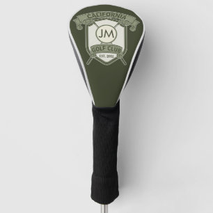 Personalised golf club monogram design  head cover