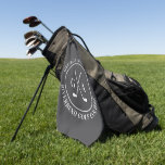 Personalised Golf Club Monogram Gift Towel<br><div class="desc">Tee up the perfect party favour or gift with this sleek custom golf towel! Featuring a monogrammed golf club logo, personalised name, and course name, it's a stylish and practical keepsake for any golf lover. Ideal for: Birthday party favours Golf tournament gifts Groomsmen presents Clubhouse bar accessories Crafted for both...</div>